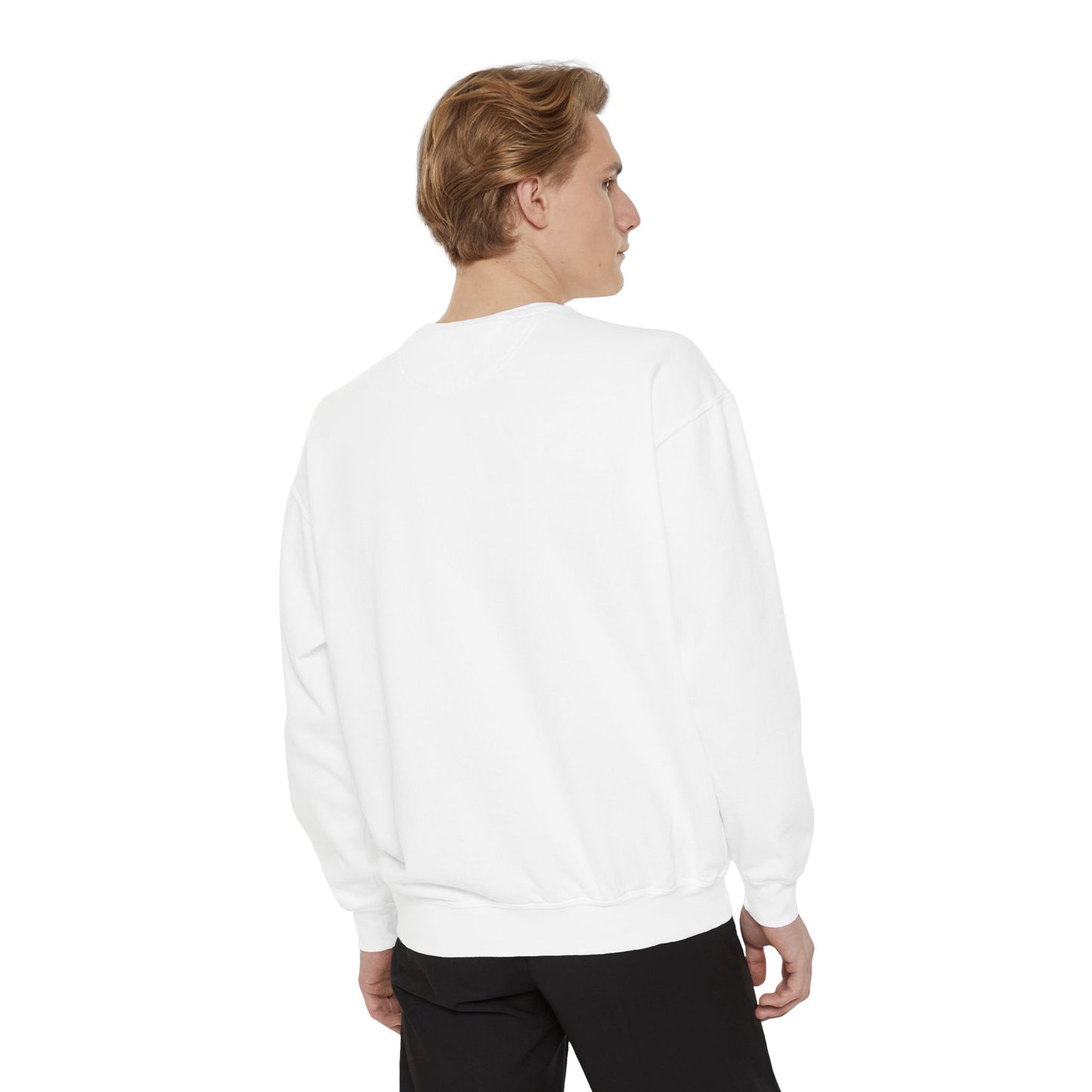 Garment-Dyed Sweatshirt with Vintage Crest Design - Cozy Fashion for All, Perfect for Gift Giving, Casual Wear, Everyday Comfort