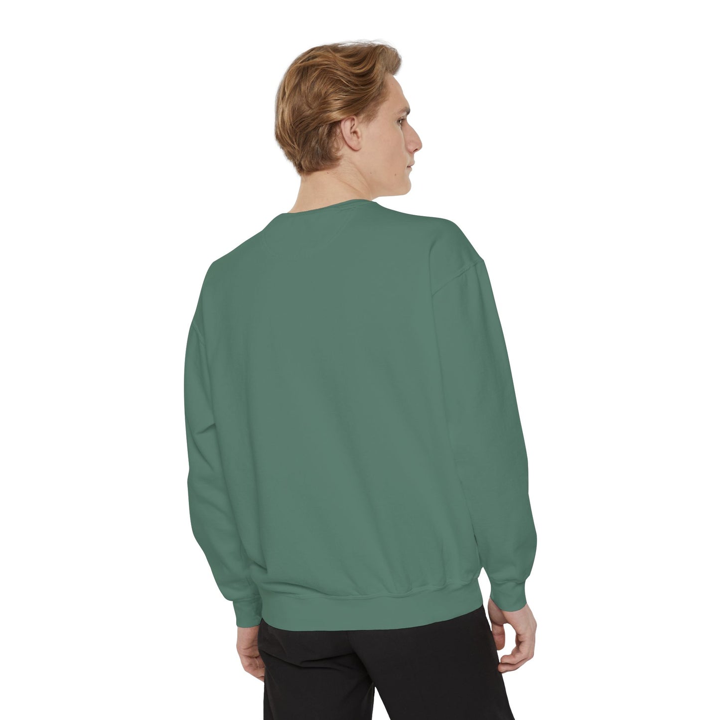 Garment-Dyed Sweatshirt with Vintage Crest Design - Cozy Fashion for All, Perfect for Gift Giving, Casual Wear, Everyday Comfort